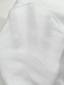 Elenzga Plus Size Women White Ribbed Knit Camisole,High Stretch Sleeveless Top,Half-Open Collar Pearl Button Splice,Elegant Fashionable Summer Casual Teacher - White - View 7