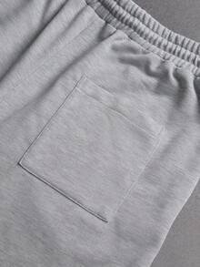 STYNVO 男士抽绳口袋休闲运动短裤 灰色 男士健身短裤 男士运动短裤 男士短裤 灰色 - 灰色 - 查看 4