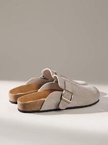 Solecia Zapatos planos casuales y versátiles con diseño de hebilla para mujer - Gris - Ver 4