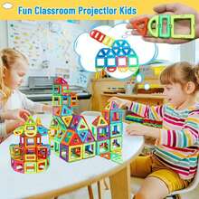 Zazumi Children's Magnetic Building Blocks Set 38/78/108pcs, Stem Education Building Toys, ABS Material, Better Cultivate Children's Hands On Ability, Children's Creative Learning Puzzle Gift, Suitable Gift For Kids 3+ Years Old , Birthday - Multicolor - View 7