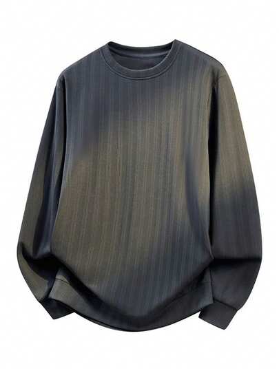 Manfinity Sport Corelite Men's Solid Color Pullover Sweatshirt, Spring/Summer, Long Sleeve Top