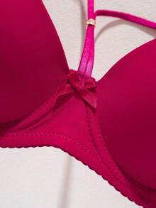 DesireSculpt Women's Solid Color Underwire Bra - Burgundy - View 7