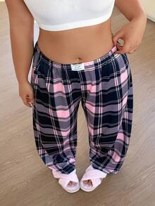 Napfluff CURVE Napfluff CURVE Plus Size Casual Checkered Print Bottoms - Multicolor - View 4