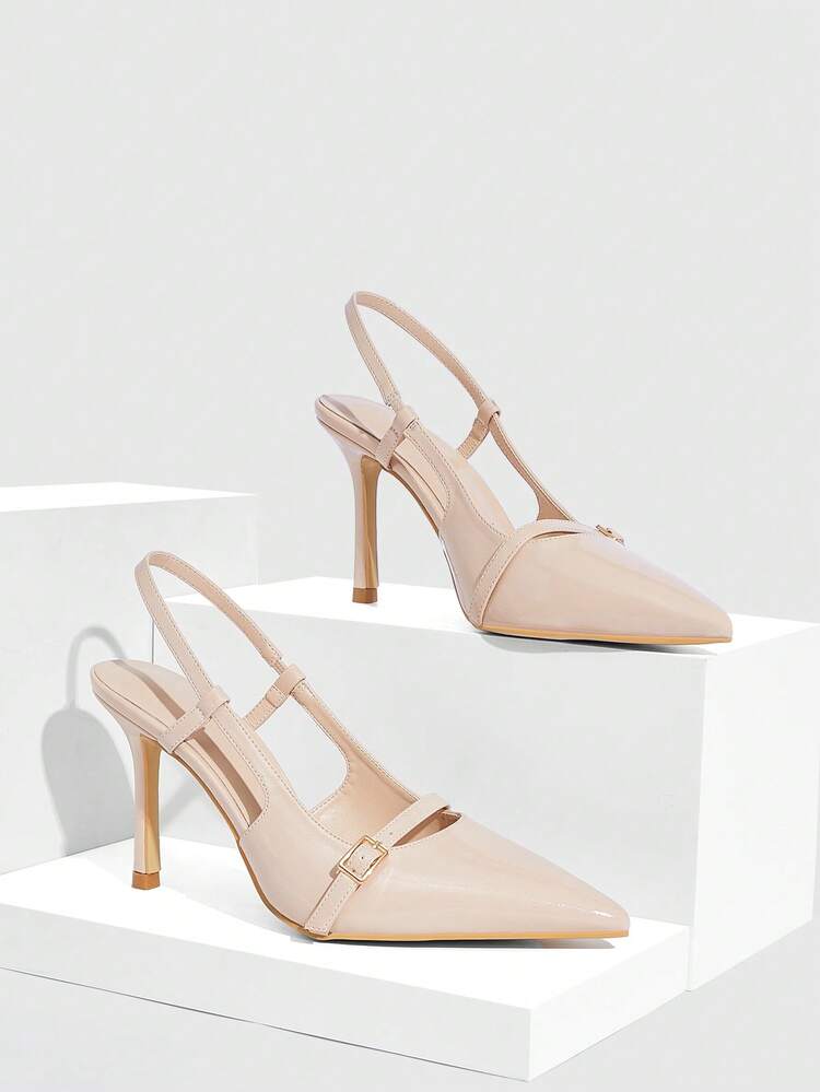 CUCCOO SZL Gold Metallic PU Pointed Toe Fashionable Sexy Glamorous Nightclub High Heels Valentine's Day