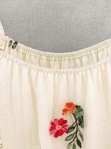 GlowEve Women's Floral Embroidery Slip Dress, Casual Style - Multicolor - View 3