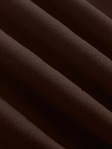 Franclia 时尚新款高品质长袖拉链连帽连体衣，带抽绳装饰，女款 - 棕色 - 查看 5