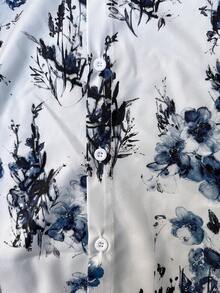 Solantero Men's Simple Print Short Sleeve Shirt And Solid Shorts Set Men Beach Outfit Set Men's Resort Wear Summer Outfit For Men Men Summer Outfits Set Mens Summer Holiday Clothes - Multicolor - View 6