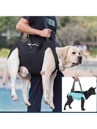 1Pc Pet Elderly/Disabled Dog Rehabilitation Walking Aid Harness. Ideal For Senior Or Disabled Dogs Needing Mobility Support. Durable, Adjustable Straps Ensure A Secure Fit. Helps With Standing, Walking, And Stair Climbing During Recovery. Lightweight, Breathable Material For Comfort. Perfect For Daily Exercise And Rehabilitation Training. A Must-Have Pet Recovery Suit For Pet Owners To Assist Their Furry Friends.