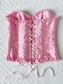 Soleia 女士休闲度假、海滩婚礼宾客、毕业典礼、早午餐、圣帕特里克节、春假、复活节、音乐节优雅波西米亚热带风情扎染纹理粉色衬衫，春夏款 - 淺粉色 - 查看 2