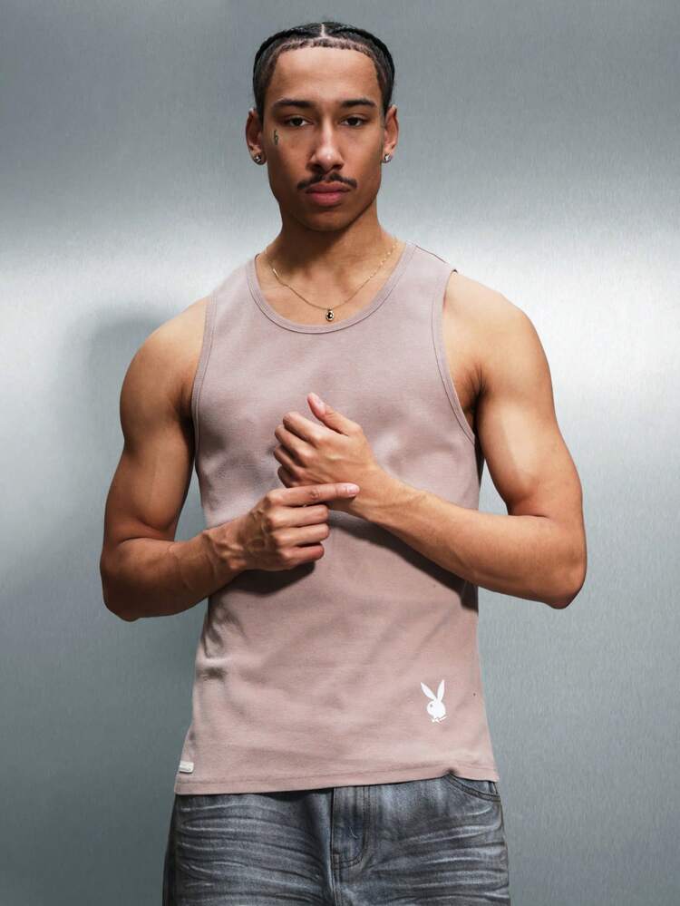 PLAYBOY X SUMWON Washed Tank Top With Back Print