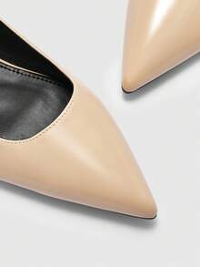 CUCCOO BIZCHIC Sapatilhas femininas casuais e versáteis de bico fino para o dia a dia - Damasco - Ver 7