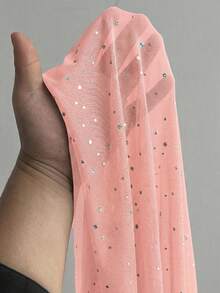 NU&NOW Plus Size Sexy Mesh Patchwork Rhinestone Decor Camisole, Summer - Baby Pink - View 7