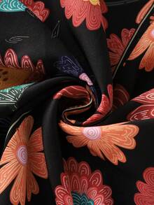 Breezaya Plus Size Women Casual Floral Print Elegant Versatile Blouse - Multicolor - View 5