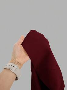 Firerie Pantalones anchos y sueltos con vuelo, elegantes y de talla grande, adecuados para primavera/verano - Granate - Ver 4