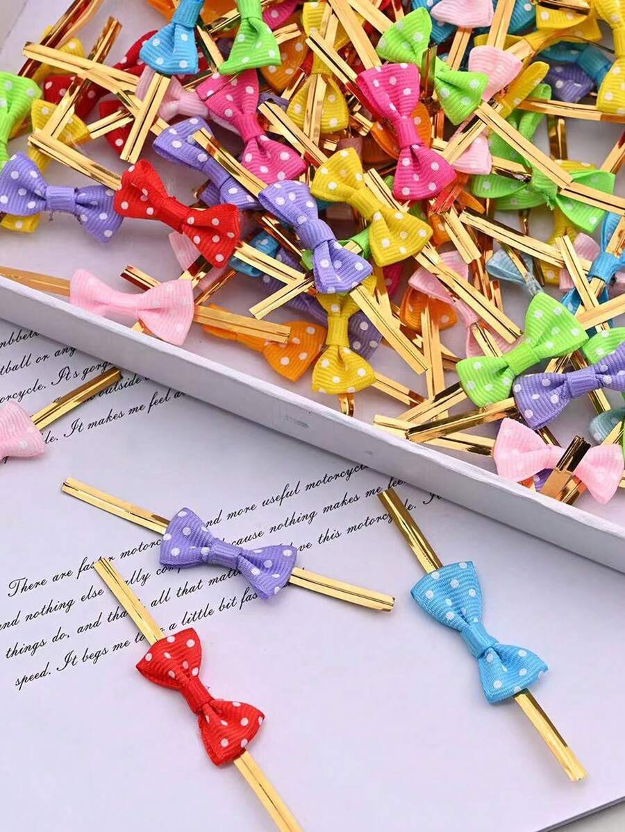 100/200PCS,Baking Packaging With Butterfly Tie Silk, Gift Packaging With Sealing Rope, Bread Sealing Decoration - Multicolor - View 1