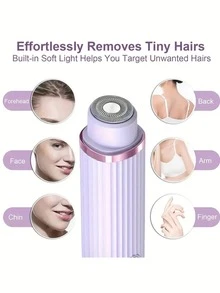 二合一女士电动剃须刀，双头设计，比基尼部位脱毛器，适用于比基尼线、腋下、腿部、手臂、身体、面部等部位，USB充电，温和亲肤。 - 彩色 - 查看 5