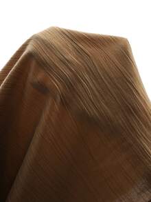 Modelyn 女士纯色不对称下摆蝙蝠袖上衣和阔腿裤时尚两件套 - 咖啡棕 - 查看 7