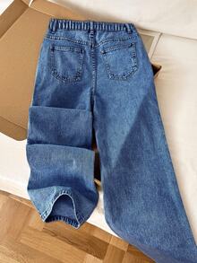 Teen Girls Jeans - Dark Wash - View 2