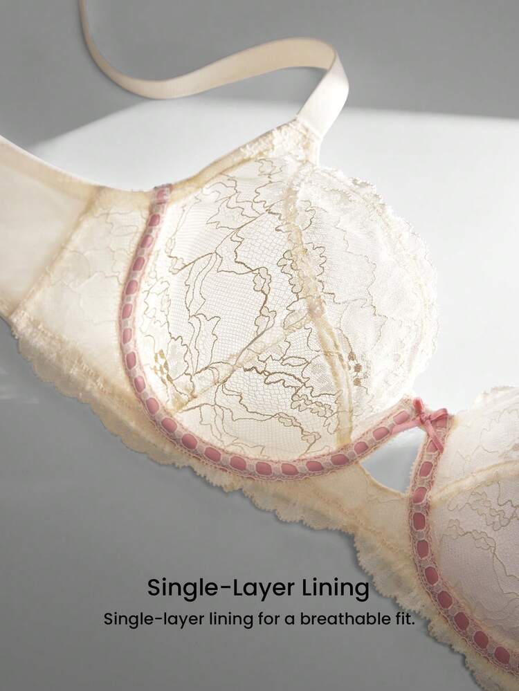 Full Coverage Unlined Lace Bra