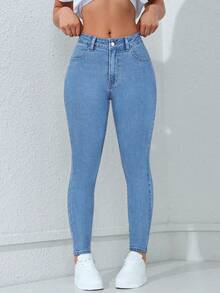 Flexra Quần jean nữ thời trang thường ngày dáng ôm, thon gọn - Rửa nhẹ - Xem 5