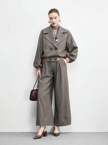 CUCCOO BIZCHIC 女士时尚黑色露跟尖头粗跟鞋，经典简约设计，适合通勤、约会、派对、度假、婚礼等场合。 - 焦糖棕 - 查看 6