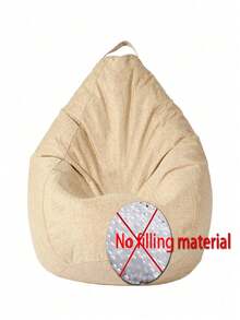 SHEIN 1pc Bean Bag Chair, Lazy Sofa Chairs, Doll Storage, Large Bean Bag Chairs Suitable For Living Rooms, Bedrooms, Dormitories, And Offices; Children's Memory Foam Bean Bag Chairs – Loungers, Bean Bag Sofas, Poufs, Lazy Sofas, Tatami Mats. These Are Supplies Applicable To Living Rooms And Outdoor Camping, Available In Yellow, Khaki, Coffee Brown, Green, Gray, And Blue.(Only The Outer Cover Is Sold,No Filling) - Multicolor - View 16