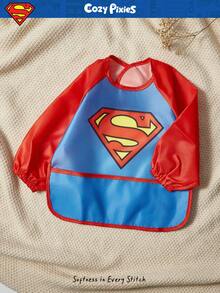 SUPERMAN X Cozy Pixies 1pc Baby Superhero Print Waterproof Long Sleeve Bib - Multicolor - View 4
