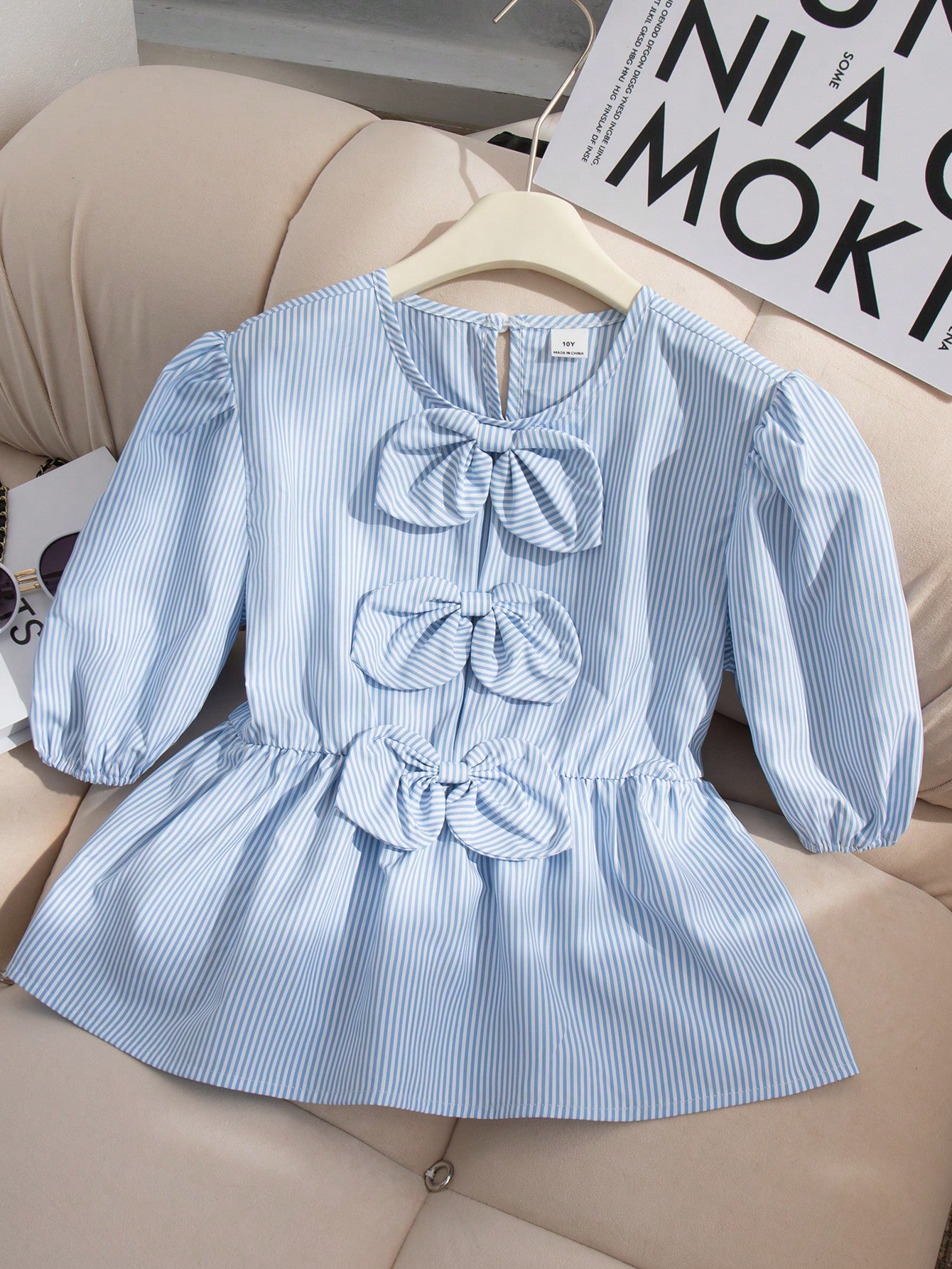 بلوزة صيفية كاجوال للفتيات المراهقات مزينة بالشرائ...