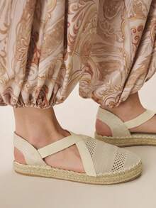 Styleloop Casual Minimalist Breathable Backless Women Flats Holiday Travel Essential Boho Coachella - Apricot - View 3