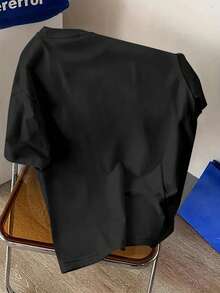 Manfinity Dauomo Camiseta de manga corta casual con estampado de NYC para hombre, talla estándar - Negro - Ver 2