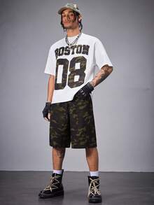 Manfinity VCAY 男士休闲简约短袖 T 恤和短裤套装，日常穿着