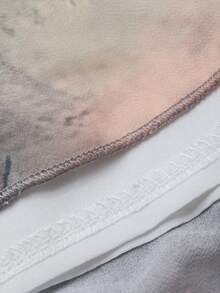 DAZY 女士优雅印花长连衣裙，方领设计，夏季款 - 粉色 - 查看 10