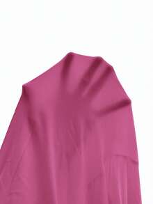 SHEIN EZwear Plus Size Waist Ruched Elastic T-Shirt, Summer Tops Basic Top Cinched Waist Top Ruched Top - Hot Pink - View 12