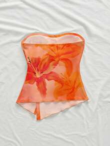 Firerie Áo ống xếp ly màu vàng thanh lịch, lãng mạn, thích hợp cho nữ, phù hợp cho các bữa tiệc, kỳ nghỉ biển, đi học, hẹn hò lãng mạn, mùa cưới, sinh nhật, mùa xuân/hè. - trắng - Xem 3