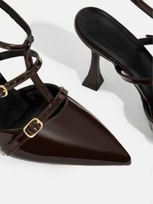 CUCCOO BIZCHIC Women Heeled Sandals - Coffee Brown - View 5