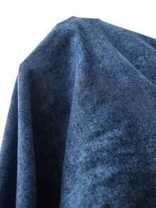 Momance Fashionable & Elegant Ruffle Sleeve Button Front Maternity Denim Dress - Blue - View 7