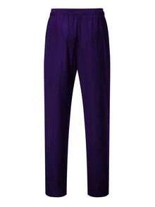 Genlund 男士印花长袖上衣和斜插口袋长裤套装 - 紫色 - 查看 4