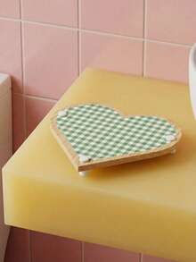 Joivida Cartoon Heart-Shaped Diatomite Absorbent Mat Multi-Functional Drainage Storage Rack For Bathroom Hotel Vanity - Multicolor - View 2