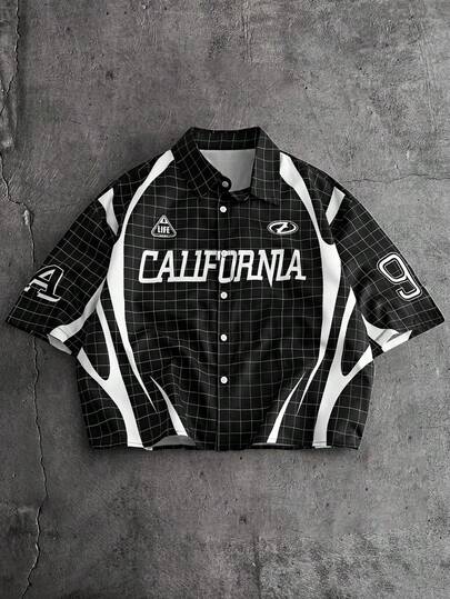 AXEPEAK Loose Fit Men's Polo Collar Short Sleeve Shirt