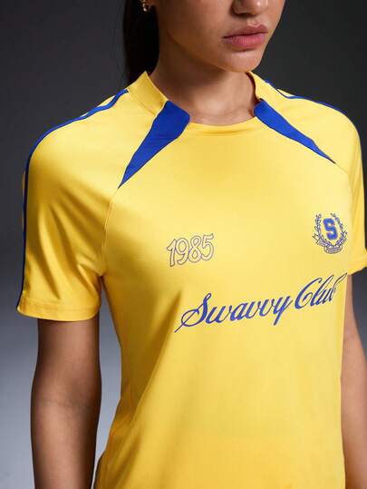 Powerista 女式印花短袖修身足球服