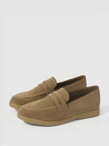 Sleekvia Sepatu Loafer Datar Kasual Serbaguna Wanita untuk Berpergian, Cocok untuk Hari Valentine - Unta - View 10