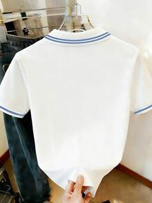 Women's Beaded Bow Print Round Neck Short Sleeve Casual Standard Fit T-Shirt - Multicolor - View 2