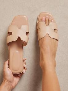 SHUZIA Sandale plate confortabile pentru femei, de zi cu zi, de vară, pentru vacanță, casual