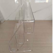 Slapstick Display, Tiered Tabletop Acrylic Small Colored Paper, Surrounding Hemp Seed Multi-Layer Millet Holder - three-grid transparency - View 5