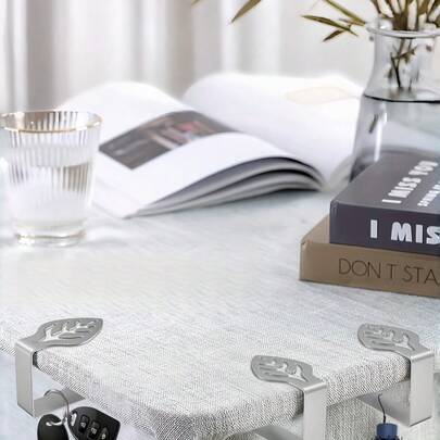 Madebyblanc New Pattern Stainless Steel Tablecloth Clips, Creative Multi-Shape Elastic Tablecloth Holders For Rectangular, Round, And Outdoor Dining Tables, Non-Slip And Adjustable Table Cover Clamps For Home Kitchen, Party, And Picnic Use, Decorative And Functional Table Securing Clips In Assorted Designs (Set Of 8-12), Easy-To-Use Reusable Clips To Keep Tablecloth Tight And Neat, Perfect Gift For Housewarming And Hosts.