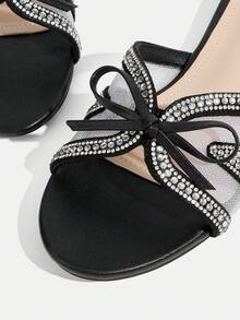 CUCCOO TILAWA 女士时尚水钻蝴蝶结平底凉鞋 - 黑色 - 查看 6