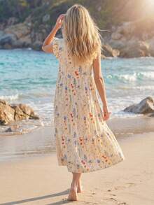 Sylviya Women Casual Floral Print Mini Cap Sleeve Shift Dress Summer Dresses For Women Summer Outfits For Women Vacation Outfits Women Women Clothing Summer Derby Dress,Sun Dresses For Women