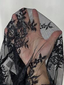 Aloruh 女士纯色常规肩长袖交叉裹身时尚套装秋冬女装 - 黑色 - 查看 7