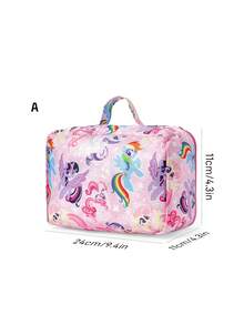 My Little Pony X SHEIN 可爱卡通图案印花旅行收纳袋，网状表面，分类收纳，多种尺寸可选，适用于各种尺寸的包袋，非常适合短途旅行、长途旅行、日常居家收纳等各种场景，适合男孩、女孩、男士、女士和学生，图案包含暮光闪闪、云宝黛西、柔柔、碧琪、珍奇、苹果嘉儿等卡通人物，象征友谊，是理想的礼物之选。 - 粉色 - 查看 9