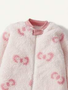 Cozy Pixies 1pc Baby Sleeping Bag, Soft Thick Pink Bow Design